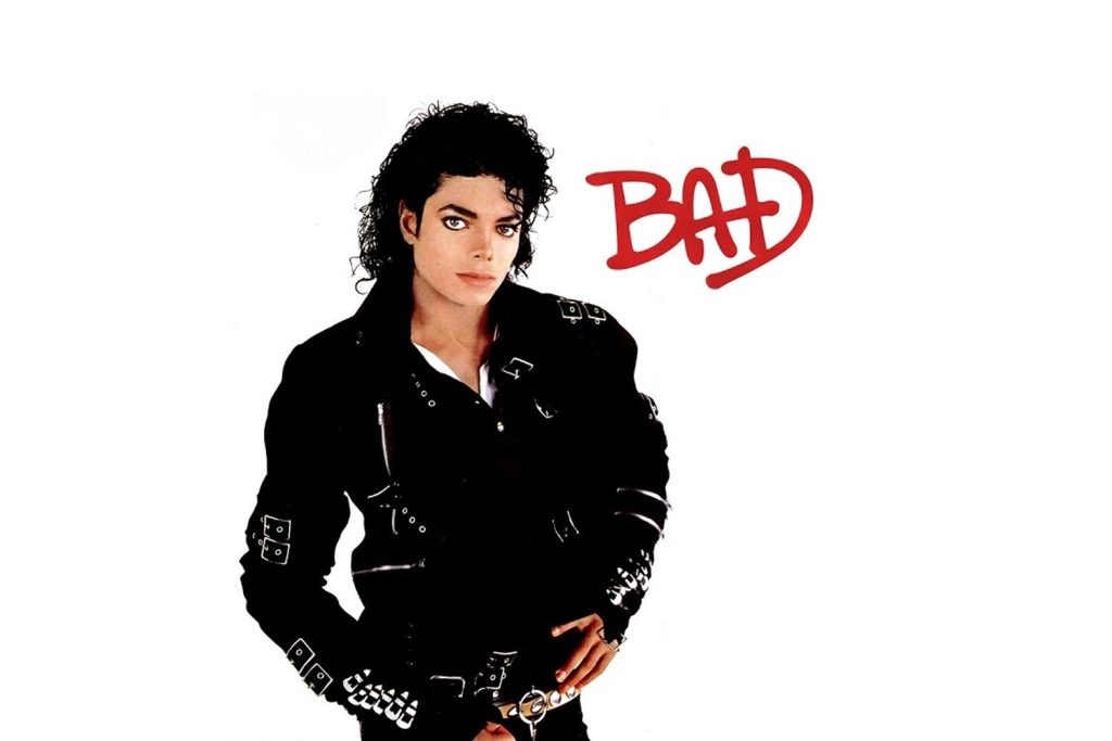 Capa do álbum "bad" de Michael Jackson